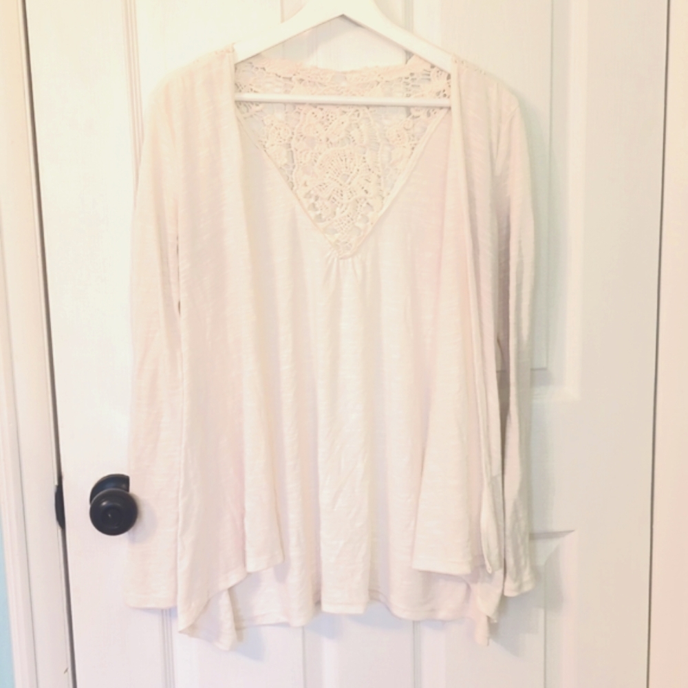 Summer Cardigan with Lace Back